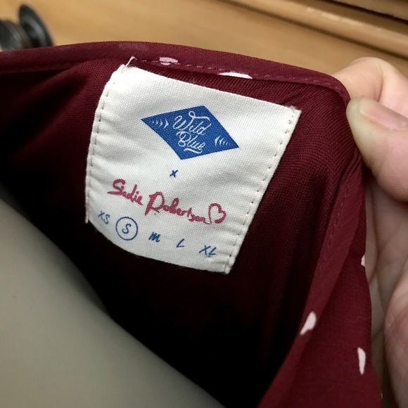 Wild Blue Sadie Robertson Burgundy Dress Jr Small - Picture 2 of 3